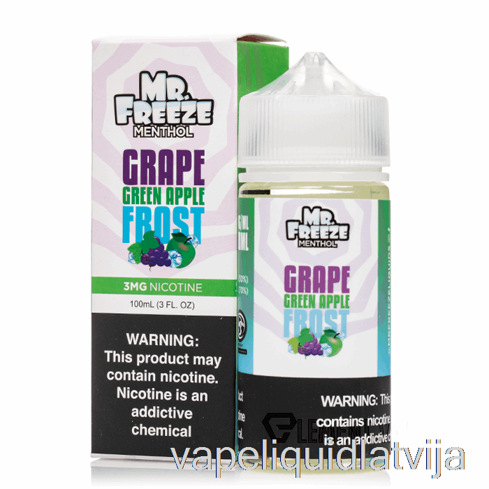 Grape Green Apple Frost - Mr Freeze - 100ml 0mg Vape šķidrums